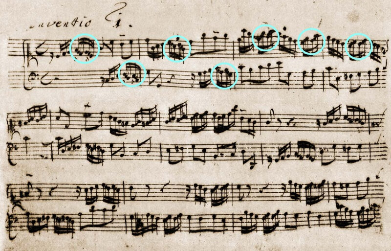 バッハの手稿譜 - Invention - BWV 772